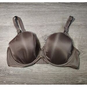 42D Paramour Padded Underwire Bra Brown 225073 Adjustable Back‎ Close